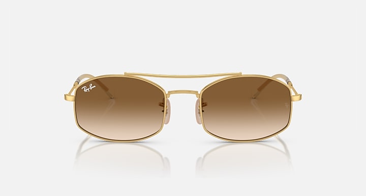 Ray-Ban RB3719 Arista Gold with Light Brown Gradient lenses - Front