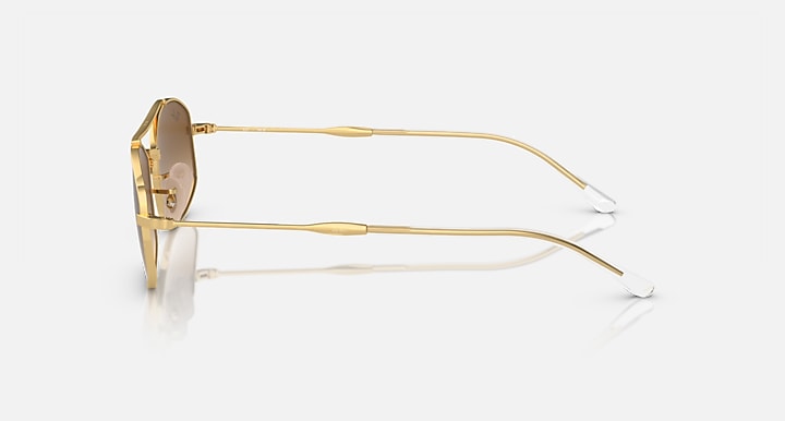 Ray-Ban RB3719 Arista Gold with Light Brown Gradient lenses - Lateral