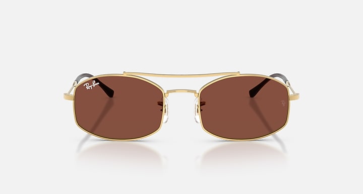 Ray-Ban RB3719 Arista Gold with Red Solid Color lenses - Front