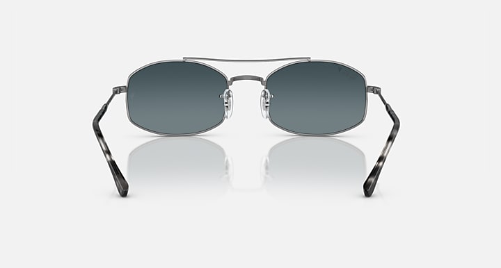 Ray-Ban RB3719 Gunmetal with Dark Blue Polarized Gradient lenses - Back