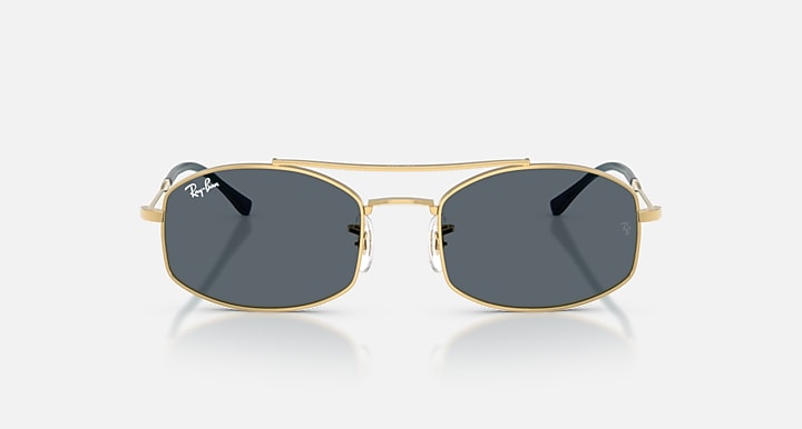Ray-Ban RB3719 Arista Gold with Blue Solid Color lenses - Front