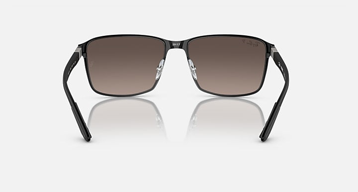 Ray-Ban RB3721 POLARIZED+ LENSES Black On Black; Black with Grey Polarized+ Polarized+ lenses - Back