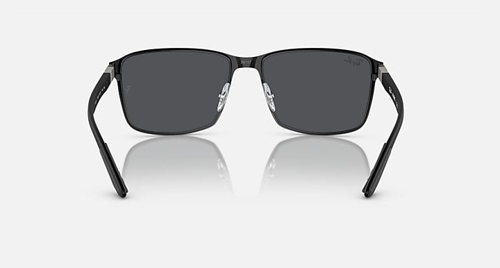 Ray-Ban RB3721 Black On Black; Black with Dark Grey Solid Color lenses - Back