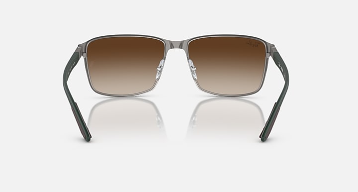 Ray-Ban RB3721 Brown On Gunmetal with Brown Gradient lenses - Back