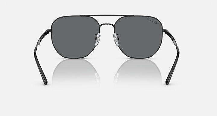Ray-Ban RB3724D Black with Dark Grey Polarized Solid Color lenses - Back