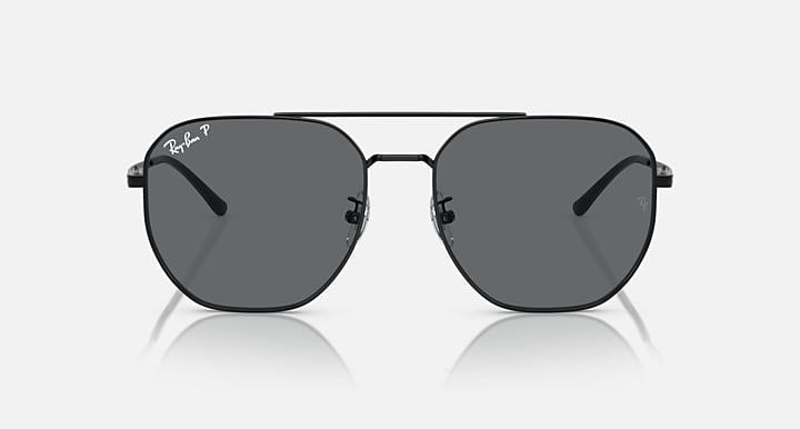 Ray-Ban RB3724D Black with Dark Grey Polarized Solid Color lenses - Front