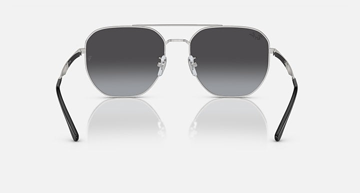 Ray-Ban RB3724D Silver with Grey Gradient lenses - Back