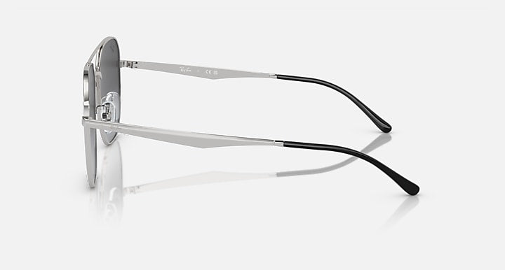 Ray-Ban RB3724D Silver with Grey Gradient lenses - Lateral