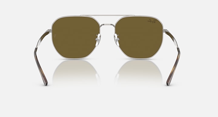 Ray-Ban RB3724D Gunmetal with Dark Brown Solid Color lenses - Back