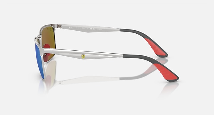 Ray-Ban RB3726M SCUDERIA FERRARI COLLECTION POLARIZED+ LENSES Silver with Blue Polarized+ Polarized+ lenses - Lateral