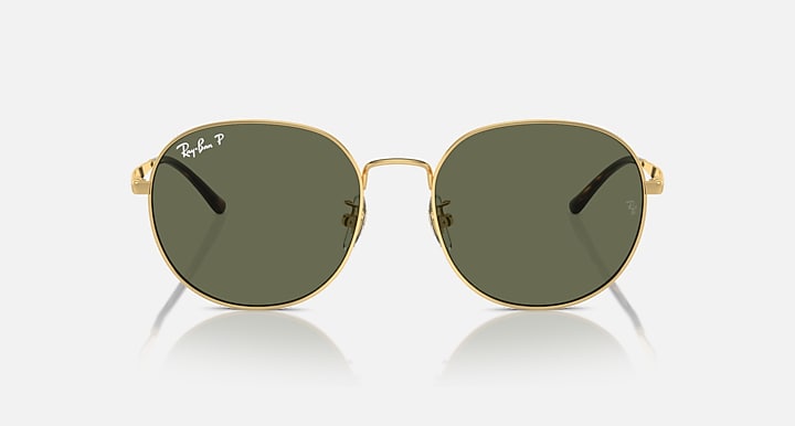 Ray-Ban RB3727D Arista Gold with Dark Green Polarized Solid Color lenses - Front