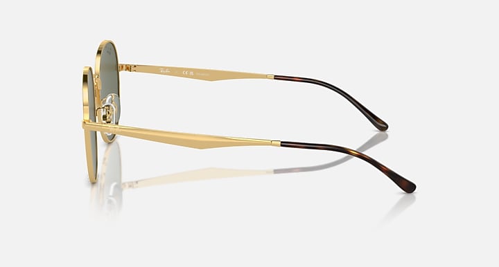 Ray-Ban RB3727D Arista Gold with Dark Green Polarized Solid Color lenses - Lateral