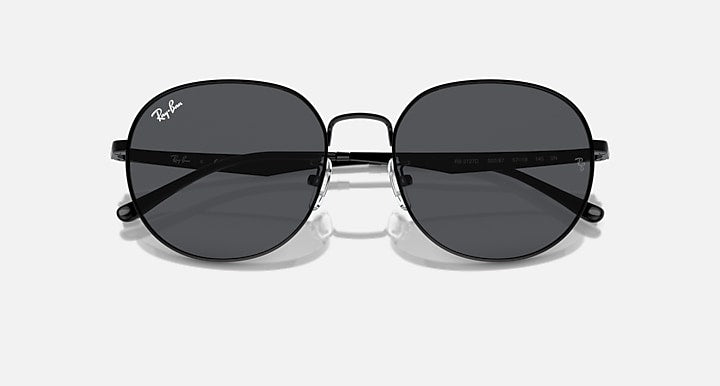 Ray-Ban RB3727D Black with Dark Grey Solid Color lenses - Closed Front