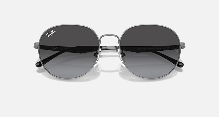 Ray-Ban RB3727D Gunmetal with Grey Gradient lenses - Closed Front