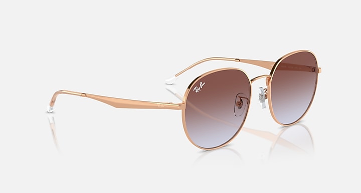 Ray-Ban RB3727D Rose Gold with Light Blue & Violet Gradient lenses - Alternative