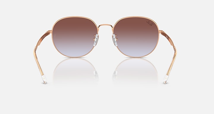 Ray-Ban RB3727D Rose Gold with Light Blue & Violet Gradient lenses - Back
