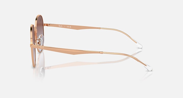 Ray-Ban RB3727D Rose Gold with Light Blue & Violet Gradient lenses - Lateral