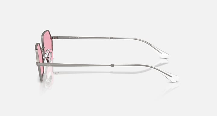 Ray-Ban YEVI BIO-BASED Gunmetal with Pink Solid Color lenses - Lateral