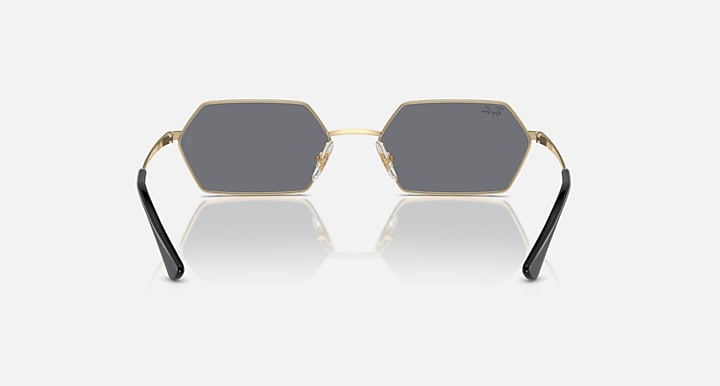 Ray-Ban YEVI BIO-BASED Light Gold with Dark Grey Solid Color - Mirror lenses - Back