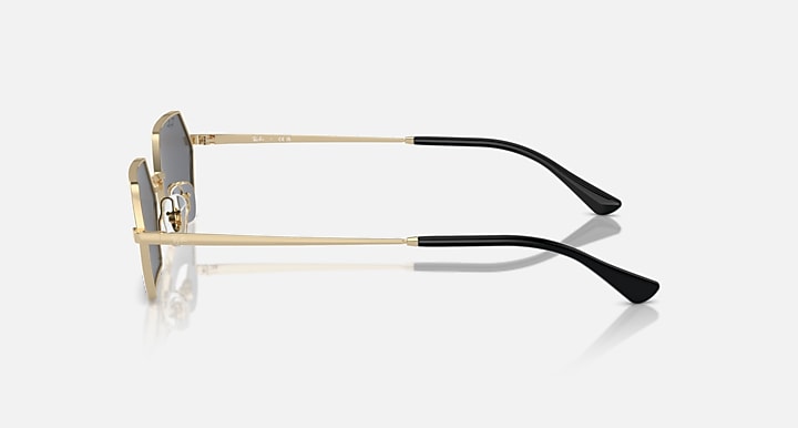 Ray-Ban YEVI BIO-BASED Light Gold with Dark Grey Solid Color - Mirror lenses - Lateral