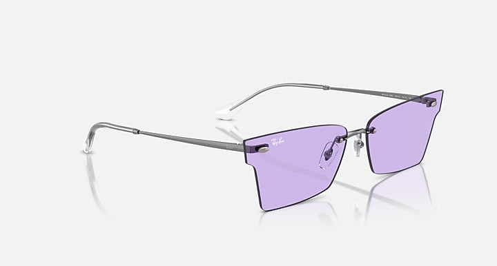 Ray-Ban XIME BIO-BASED Gunmetal with Violet Solid Color lenses - Alternative