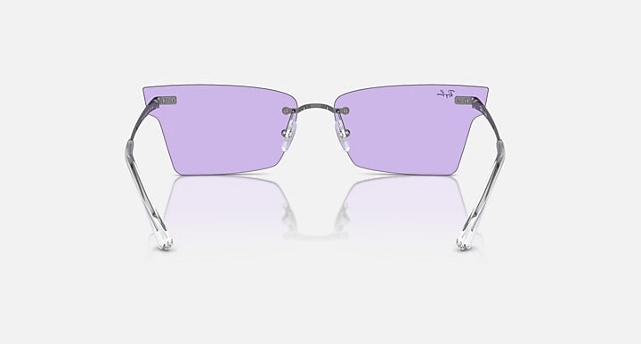 Ray-Ban XIME BIO-BASED Gunmetal with Violet Solid Color lenses - Back