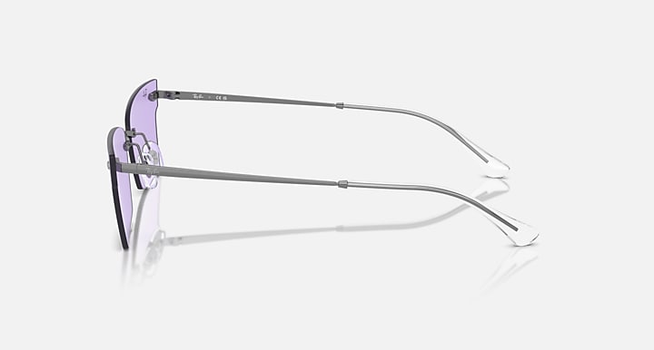 Ray-Ban XIME BIO-BASED Gunmetal with Violet Solid Color lenses - Lateral