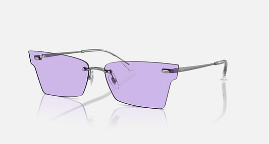 Ray-Ban XIME BIO-BASED Gunmetal with Violet Solid Color lenses - Quarter