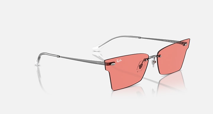 Ray-Ban XIME BIO-BASED Gunmetal with Pink Solid Color lenses - Alternative