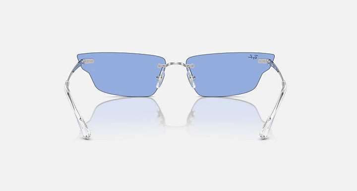 Ray-Ban ANH BIO-BASED LIMITED Silver with Blue Solid Color lenses - Back