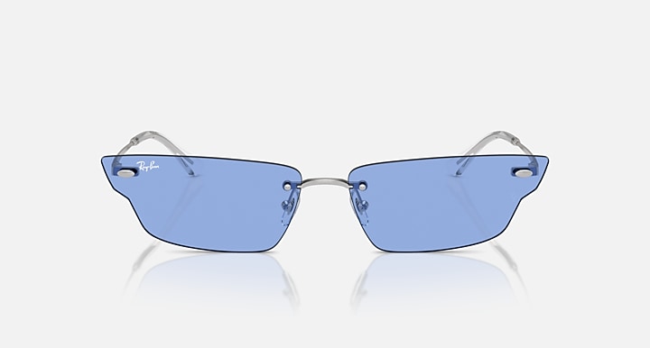 Ray-Ban ANH BIO-BASED LIMITED Silver with Blue Solid Color lenses - Front