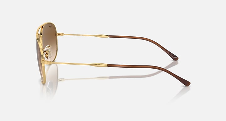 Ray-Ban BAIN BRIDGE Arista Gold with Clear & Brown Gradient lenses - Lateral