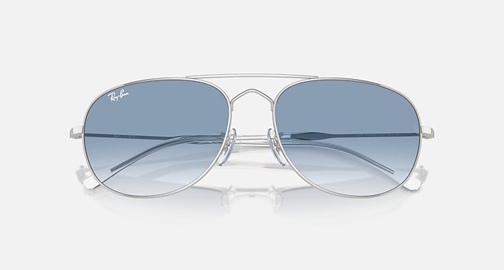 Ray-Ban BAIN BRIDGE Silver with Clear & Blue Gradient lenses - Closed Front