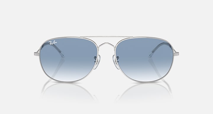 Ray-Ban BAIN BRIDGE Silver with Clear & Blue Gradient lenses - Front