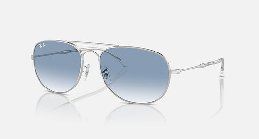 Ray-Ban BAIN BRIDGE Silver with Clear & Blue Gradient lenses - Quarter