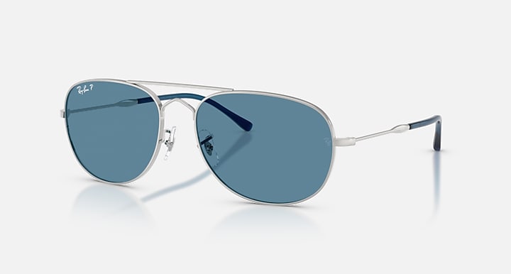 Ray-Ban BAIN BRIDGE POLARIZED+ LENSES Silver with Polarized+ Blue Polarized+ lenses - Quarter