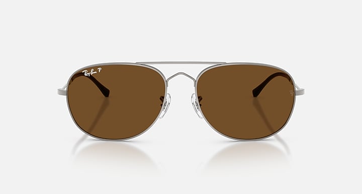 Ray-Ban BAIN BRIDGE Gunmetal with Polarized Brown Solid Color lenses - Front