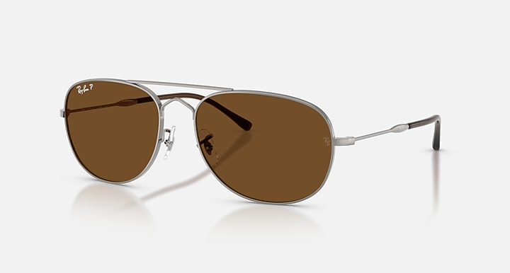 Ray-Ban BAIN BRIDGE Gunmetal with Polarized Brown Solid Color lenses - Quarter