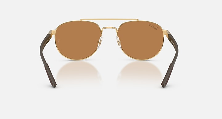 Ray-Ban RB3736 POLARIZED+ LENSES LITEFORCE Arista Gold; Brown with Orange Mirror Pink Polarized+ Polarized+ lenses - Back