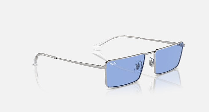 Ray-Ban EMY BIO-BASED Silver with Blue Solid Color lenses - Alternative