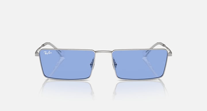 Ray-Ban EMY BIO-BASED Silver with Blue Solid Color lenses - Front