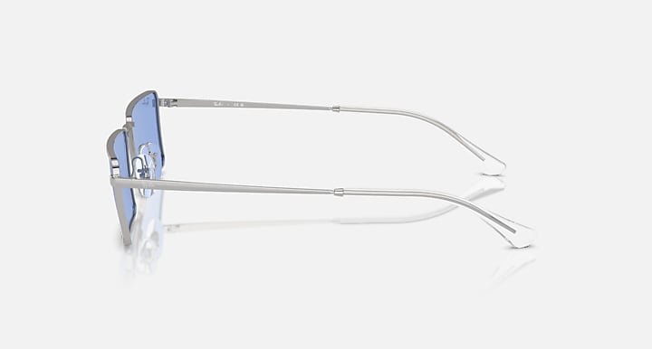 Ray-Ban EMY BIO-BASED Silver with Blue Solid Color lenses - Lateral