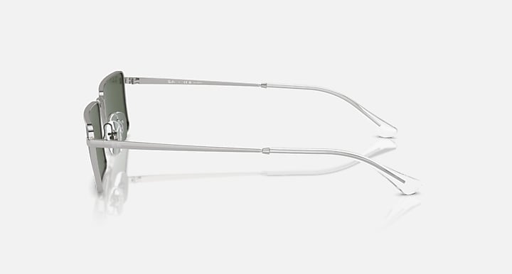 Ray-Ban EMY BIO-BASED Silver with Dark Green Polarized Solid Color lenses - Lateral
