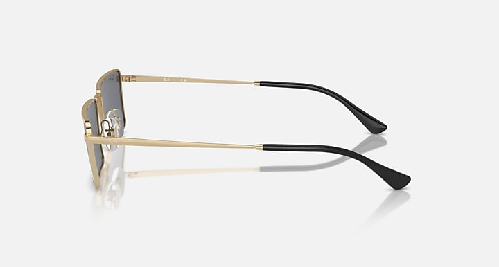 Ray-Ban EMY BIO-BASED Gold with Dark Grey Flash Silver Solid Color - Mirror lenses - Lateral
