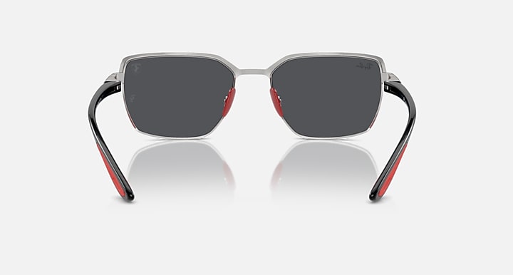 Ray-Ban RB3743M SCUDERIA FERRARI COLLECTION Red On Gunmetal; Black with Dark Grey Solid Color lenses - Back