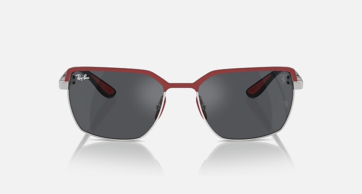 Ray-Ban RB3743M SCUDERIA FERRARI COLLECTION Red On Gunmetal; Black with Dark Grey Solid Color lenses - Front