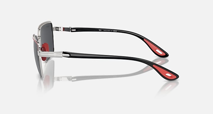 Ray-Ban RB3743M SCUDERIA FERRARI COLLECTION Red On Gunmetal; Black with Dark Grey Solid Color lenses - Lateral