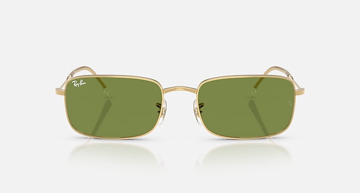 Ray-Ban RB3746 Arista Gold with Green Solid Color lenses - Front