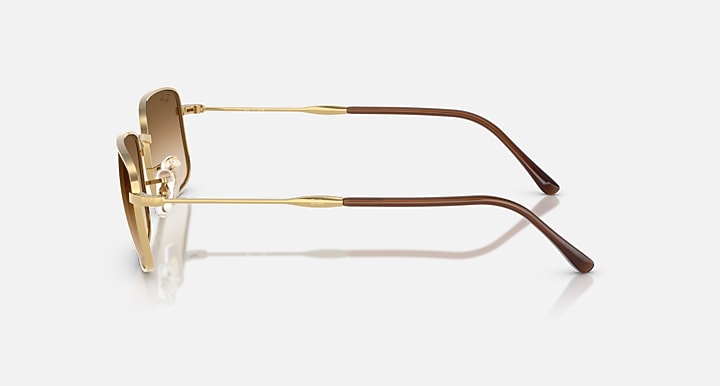 Ray-Ban RB3746 Arista Gold with Clear Gradient Brown Gradient lenses - Lateral