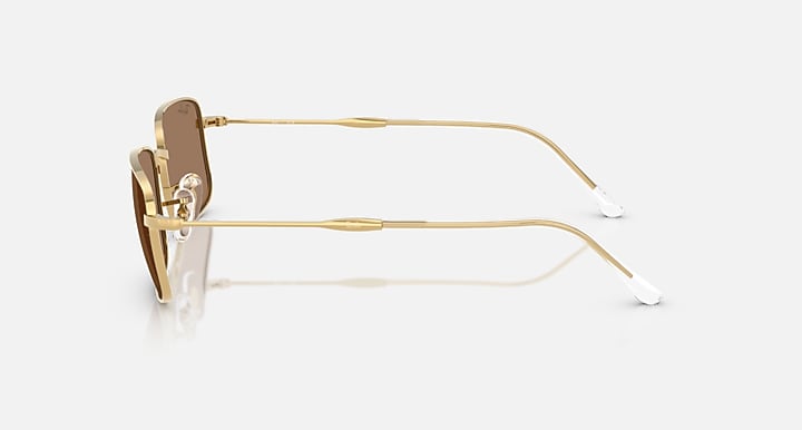 Ray-Ban RB3746 Arista Gold with Brown Solid Color lenses - Lateral
